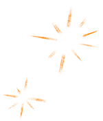 Aparecen varias chispas blancas con amarillo.