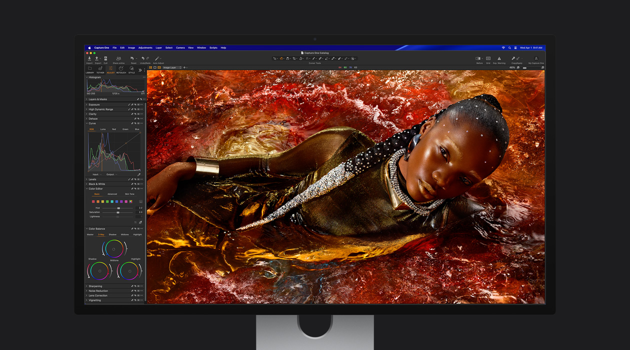 Plik obrazu z wieloma opcjami edycji na panelu po lewej stronie