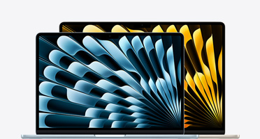 MacBook Air en 13 pouces et 15 pouces mettant en avant la différence de taille