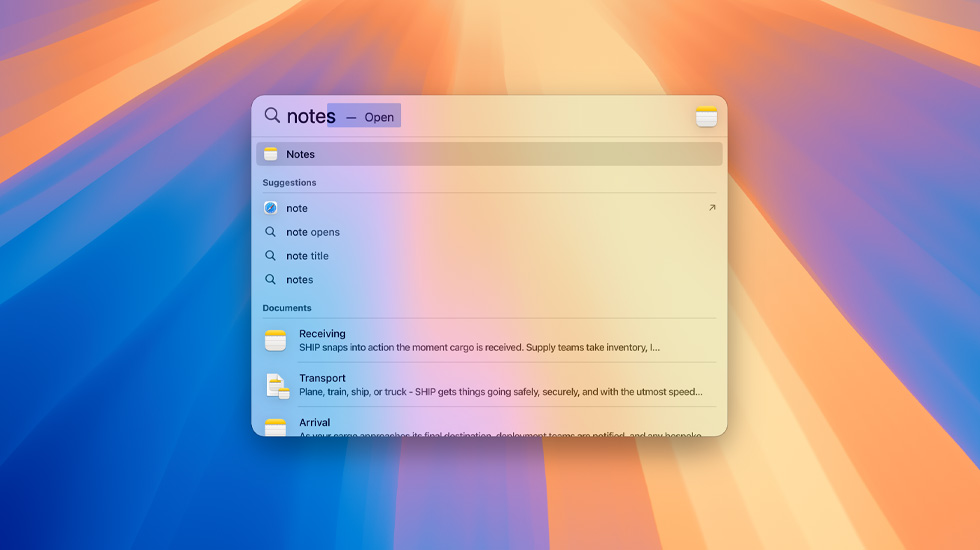 使用 Spotlight 搜尋備忘錄。