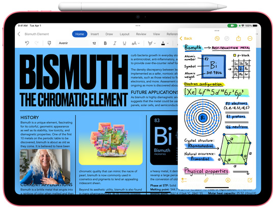 Önden görünen bir iPad’in üzerinde Apple Pencil şarj oluyor