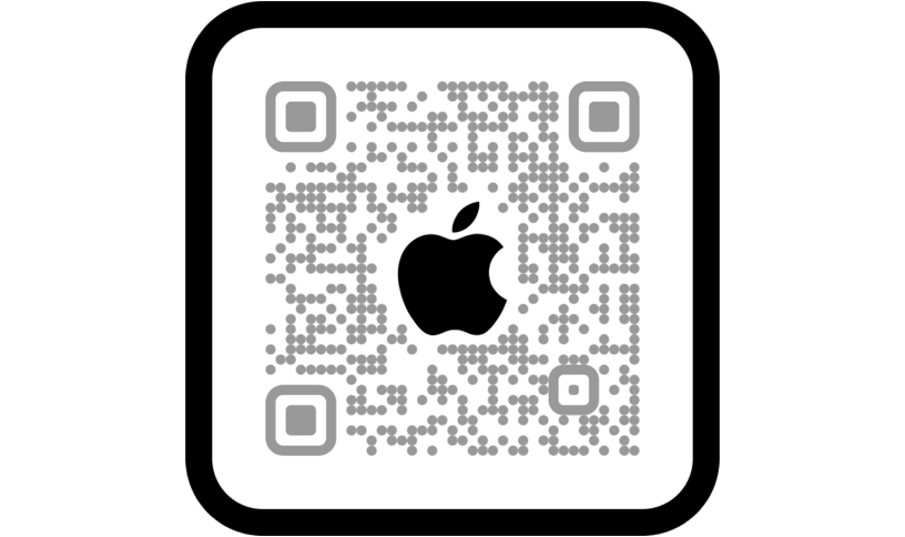 Naskenuj QR kód pro nákup v aplikaci Apple Store.