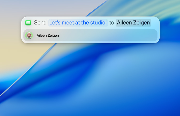 Exemples d’utilisation de Spotlight pour envoyer des messages